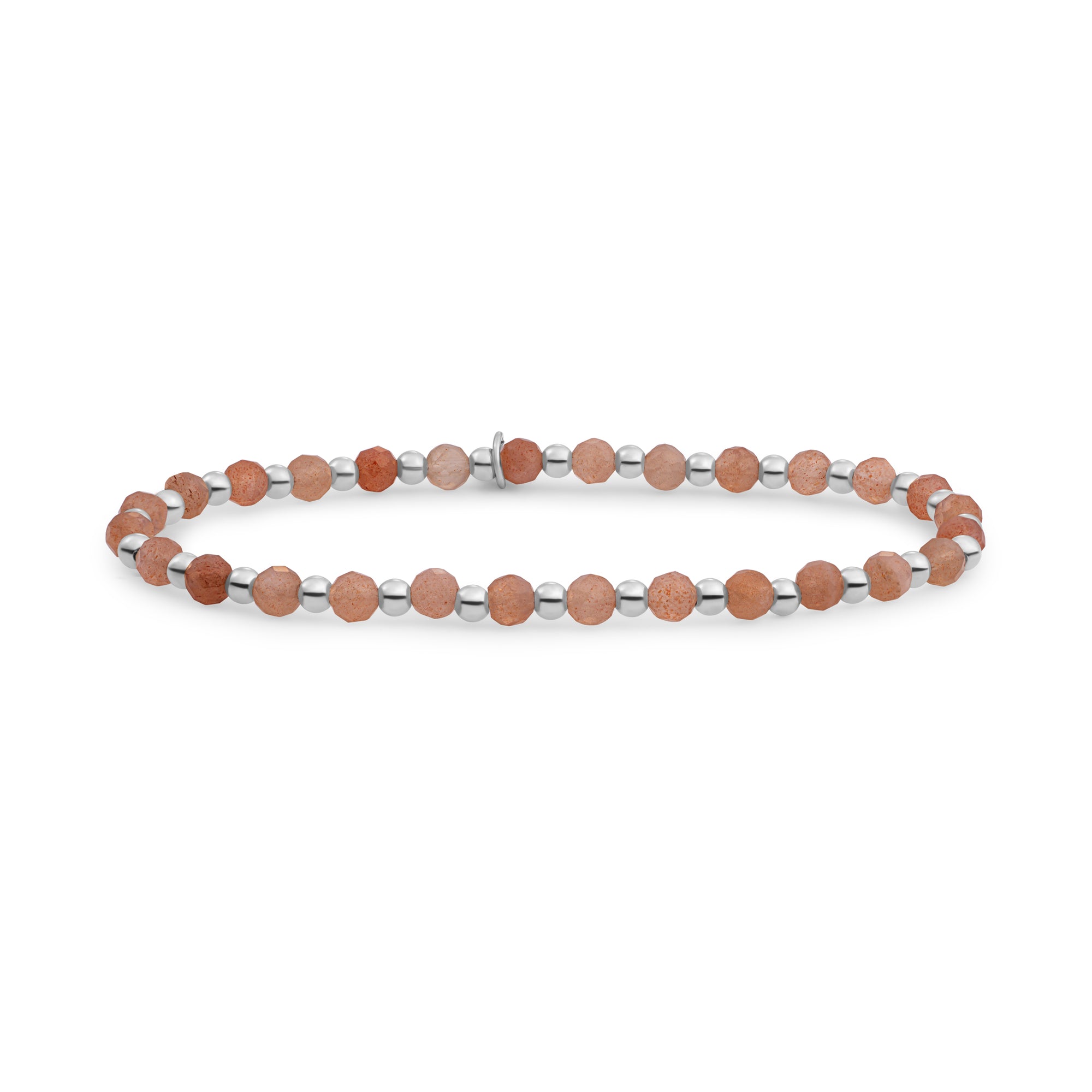 Sparkling Jewels Armband | Sunstone Interstellar - Silver 3mm SB-GEM58-3MM-MIX - PansiteNederland.nl
