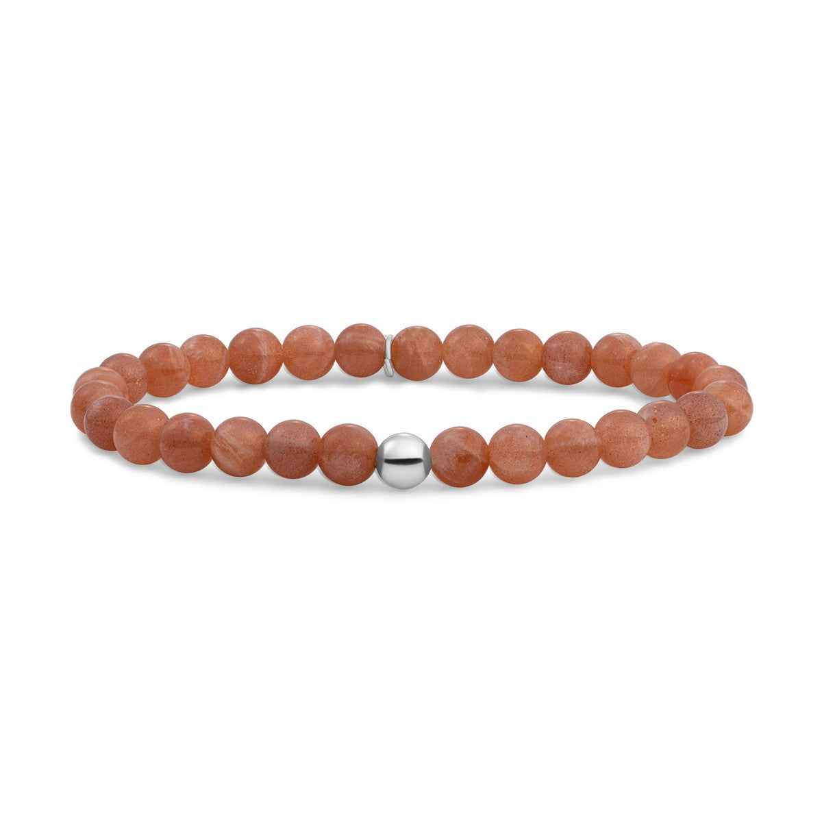 Sparkling Jewels Armband | Sunstone Saturn large - Silver 6mm - PansiteNederland.nl