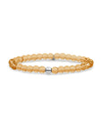 Sparkling Jewels armband Light Gold Citrine Quartz Saturn large - Silver - 6mm SB-GEM65-ADD-6MM - PansiteNederland.nl