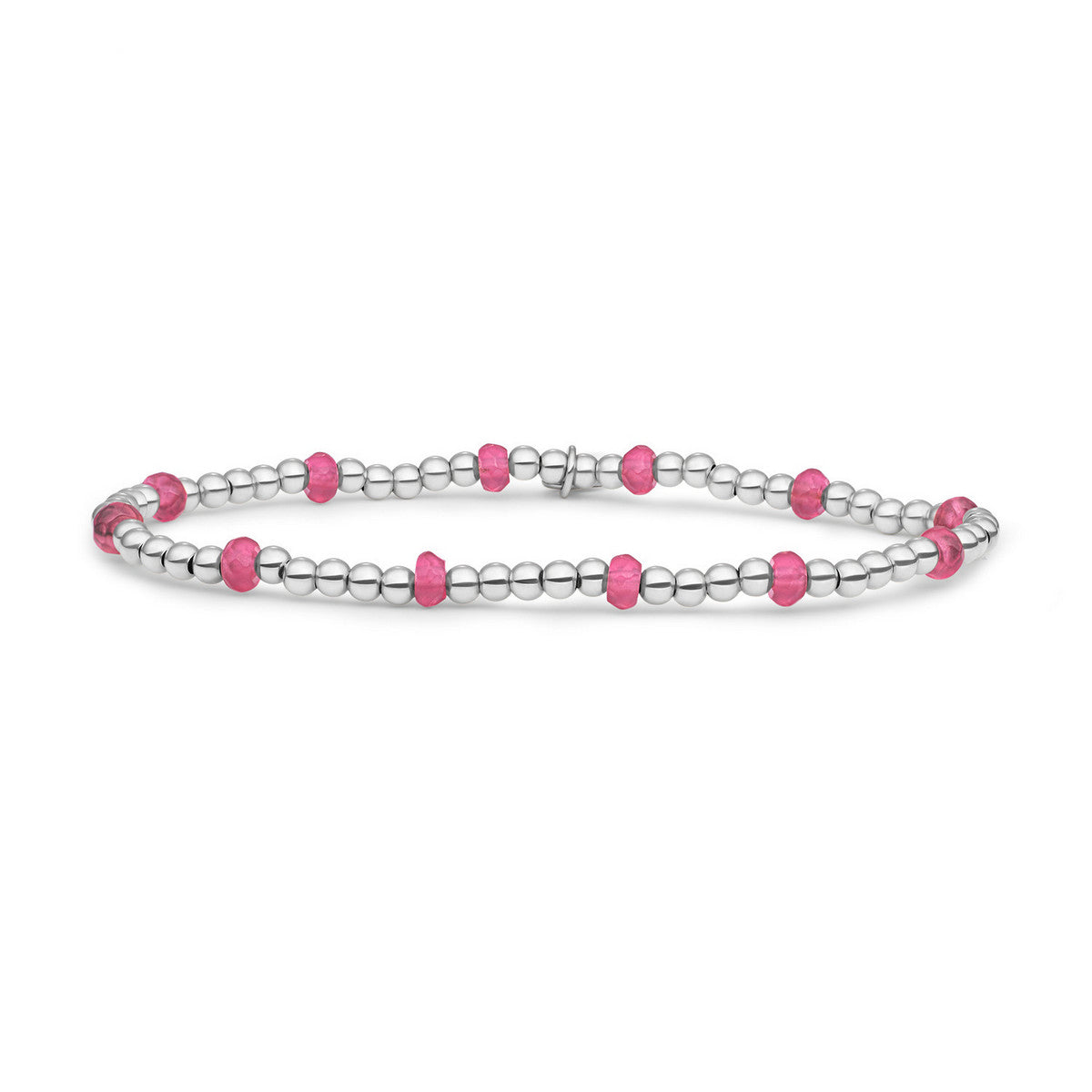 Sparkling Jewels Armband Jade SB-GEM69-MIX-FCTRDL Zilverkleurig