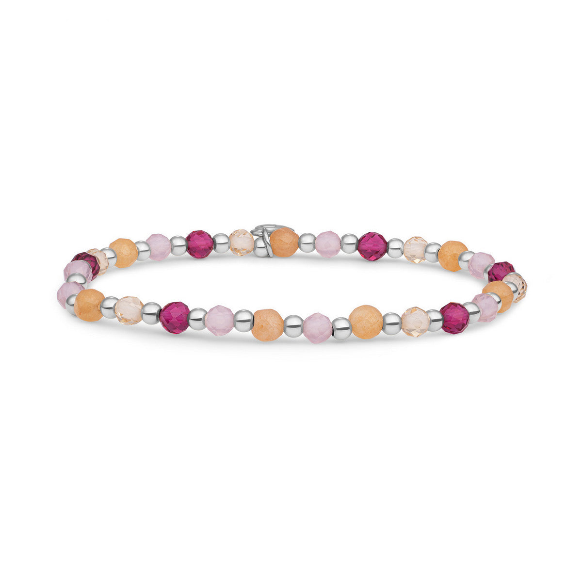 Sparkling Jewels Armband Multi Gem Interstellar - Silver - 3mm SB-MULTI03-3MM-MIX Zilverkleurig