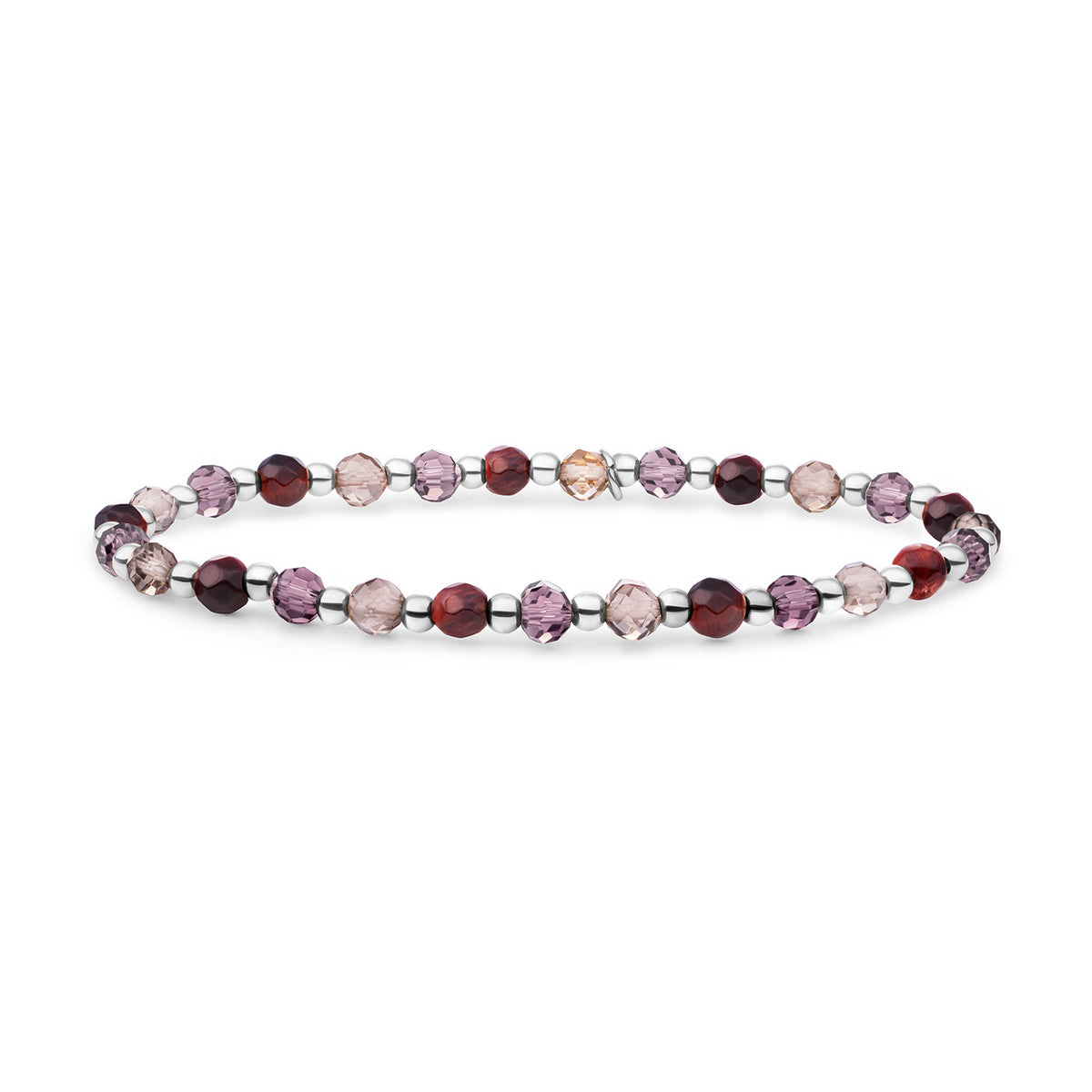 Sparkling Jewels Armband Multi Gem Interstellar 3mm SB-MULTI04-3MM-MIX Zilverkleurig