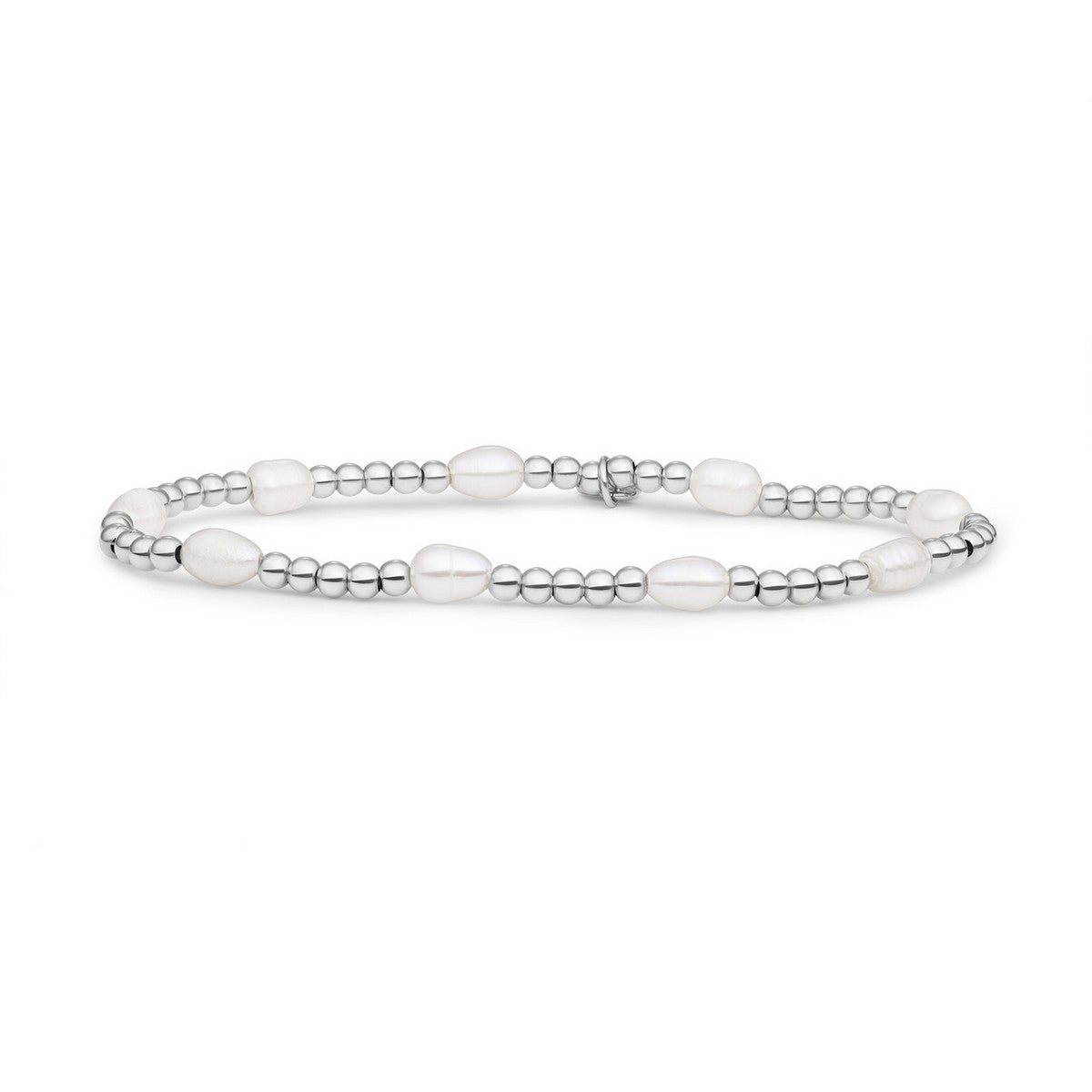 Sparkling Jewels Armband Parel SB-PEARL-MIX-FCTRDL Zilverkleurig