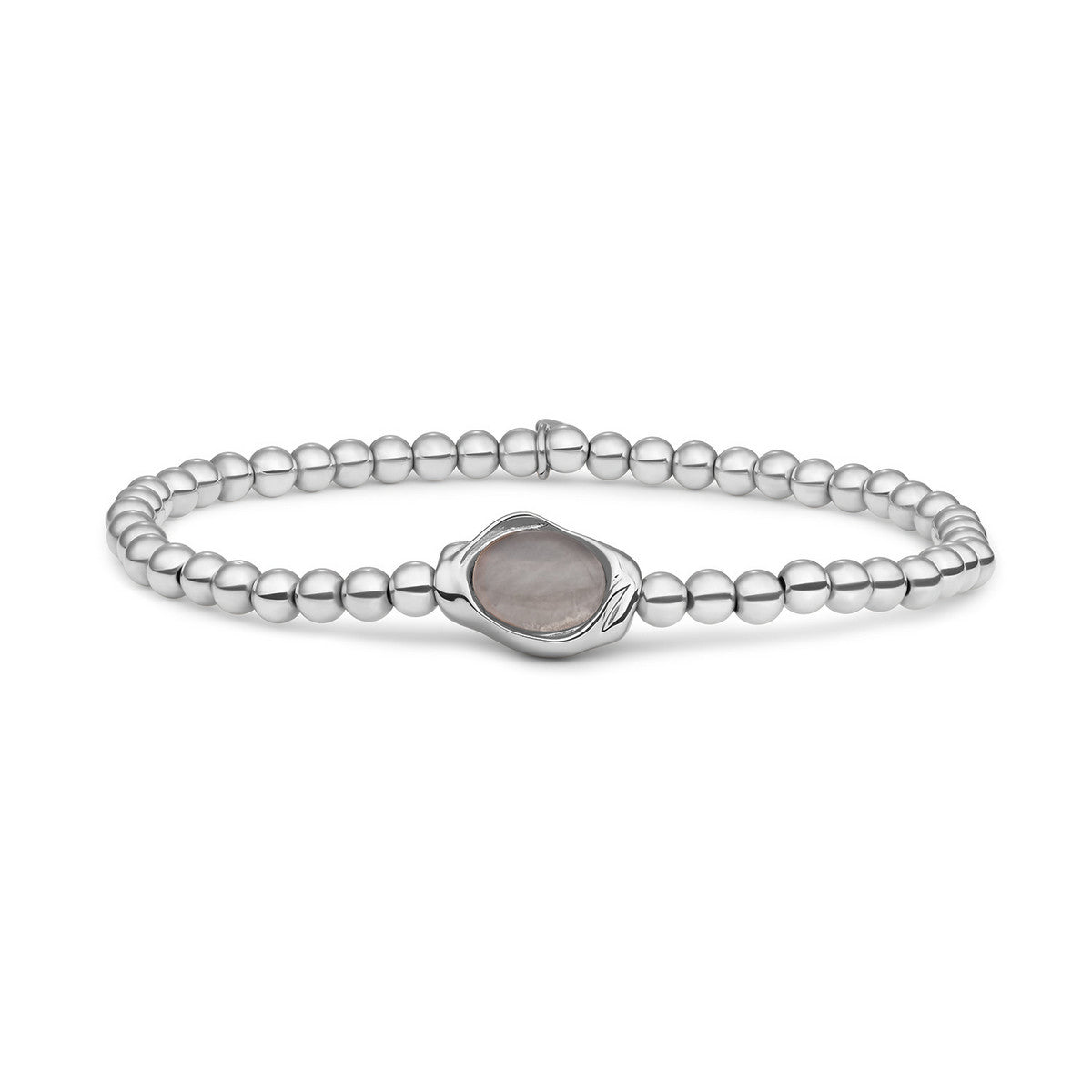 Sparkling Jewels Armband Rookkwarts SB-S-4MM-FLG23 Zilverkleurig