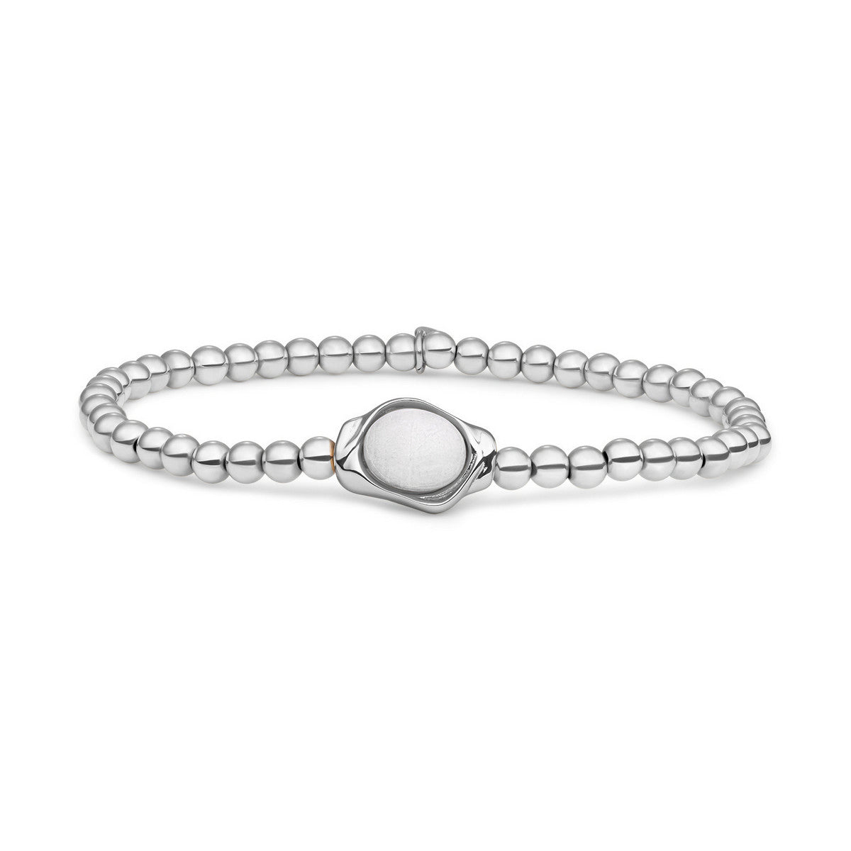 Sparkling Jewels Armband Maansteen SB-S-4MM-FLG54 Zilverkleurig