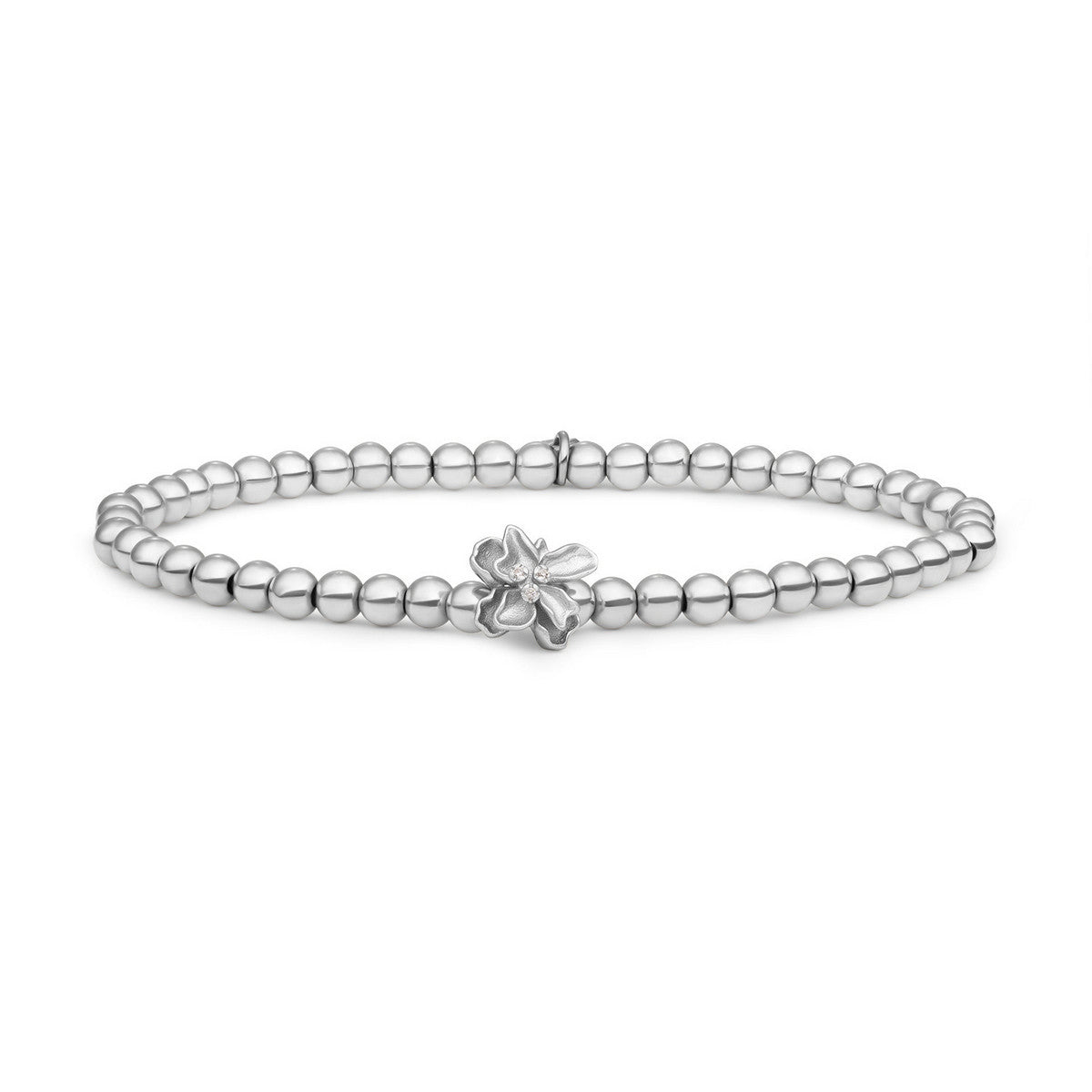 Sparkling Jewels Armband Zirkonia SB-S-4MM-FLOWER-02 Zilverkleurig