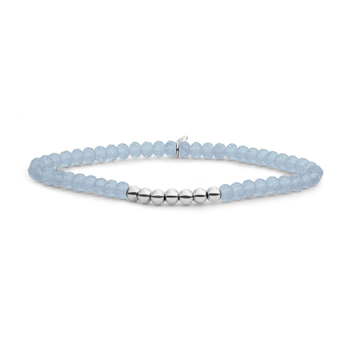 Sparkling Jewels Armband Jade SB-S-4MM-RLI-G68 Zilverkleurig
