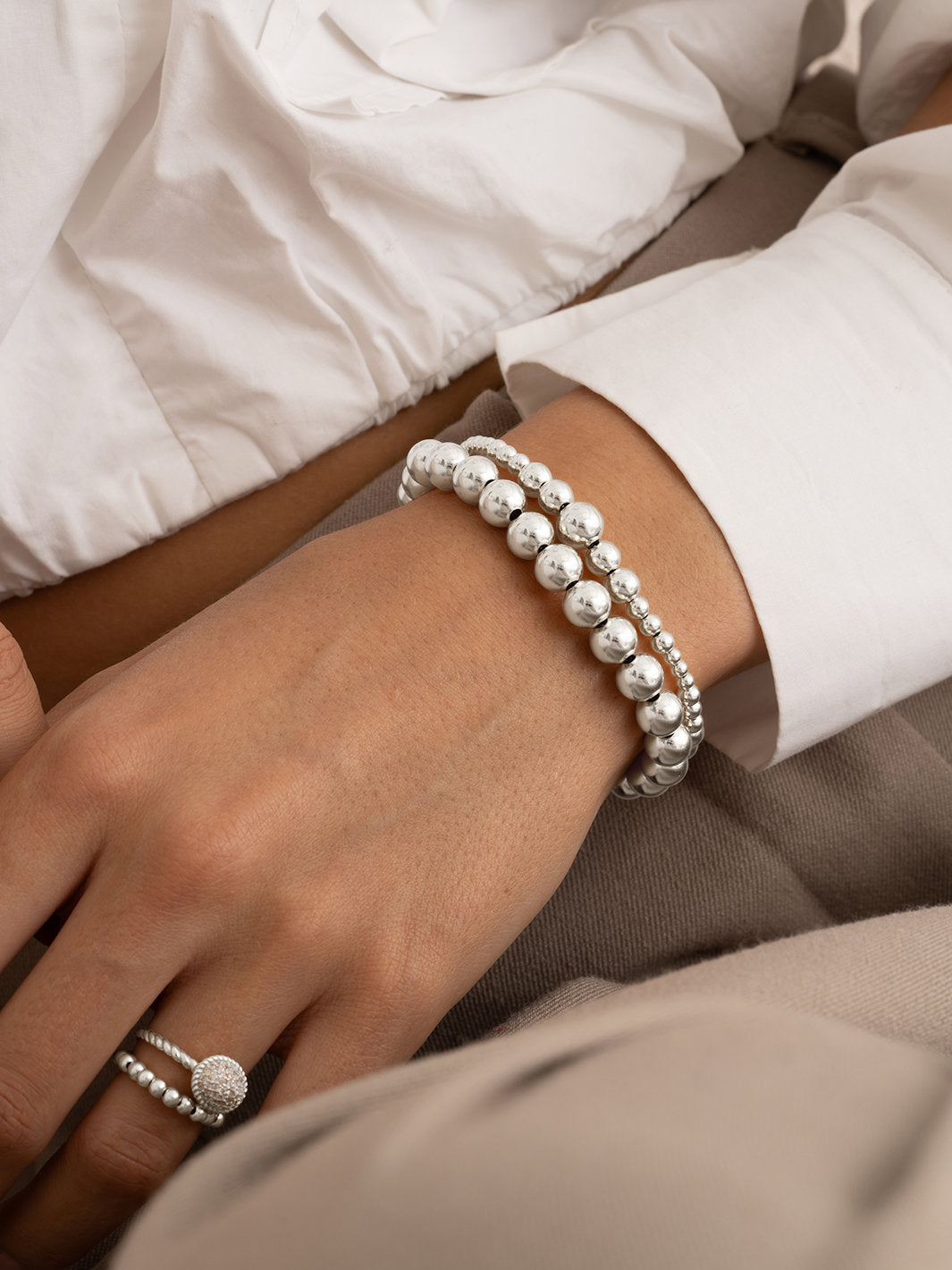 Sparkling Jewels Armband Wave Mix SB-S-MIX-04 Zilverkleurig