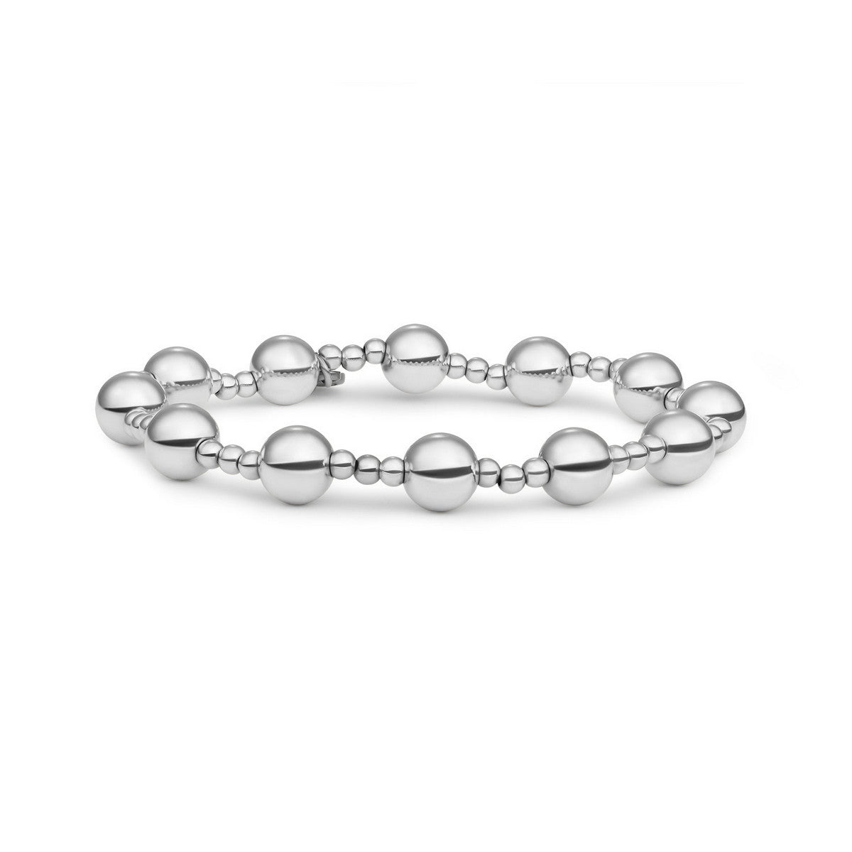 Sparkling Jewels Armband Bold Mix Silver - 8/3 mm SB-S-MIX-06 Zilverkleurig