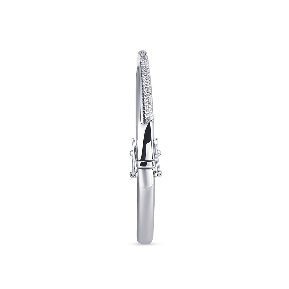 Gisser Bangle Zilver Gerhodineerd Zirkonia Wit 60 mm – SB26 – foto 3