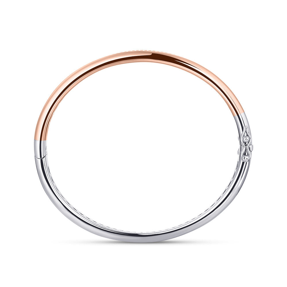 Gisser Bangle Zilver Verguld Tricolor Zirkonia Wit 60 mm – SB30T – foto 4