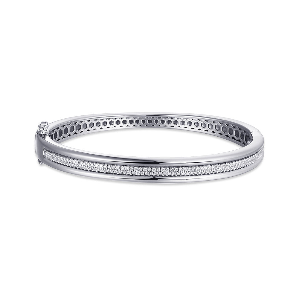 Gisser Bangle Zilver Gerhodineerd Zirkonia Wit 60 mm – SB30