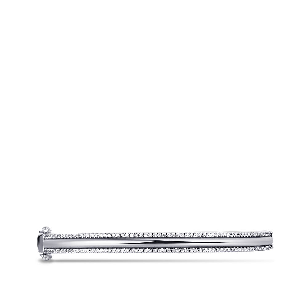 Gisser Bangle Zilver Gerhodineerd Zirkonia Wit 60 mm – SB31 – foto 2