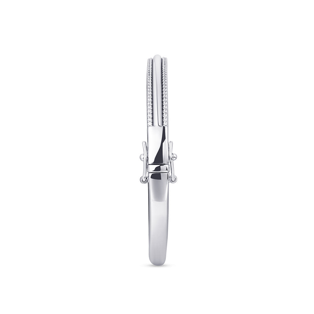 Gisser Bangle Zilver Gerhodineerd Zirkonia Wit 60 mm – SB31 – foto 3