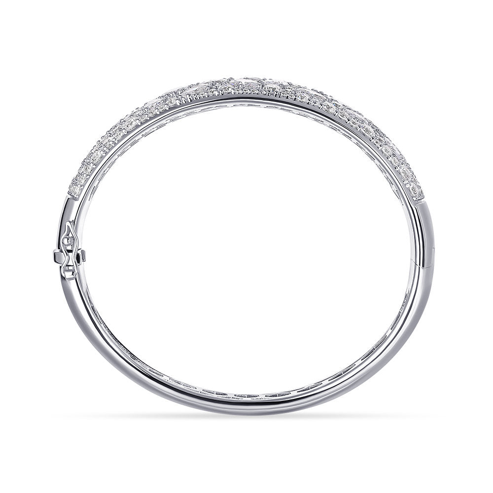 Gisser Bangle Zilver Gerhodineerd Zirkonia Wit 60 mm – SB33 – foto 4
