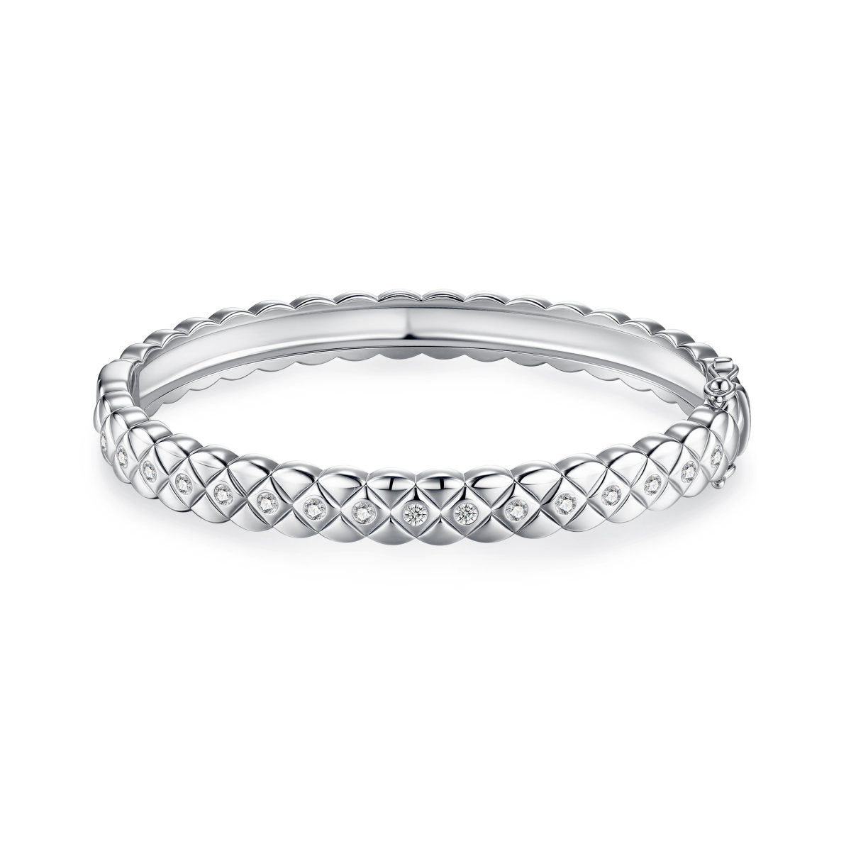 Gisser Bangle Zilver Gerhodineerd Zirkonia Wit – SB35/8