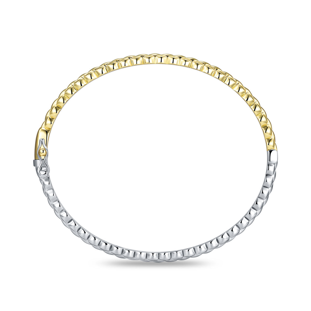 Gisser Bangle Zilver Verguld Bicolor Zirkonia Wit – SB35Y/4 – foto 4