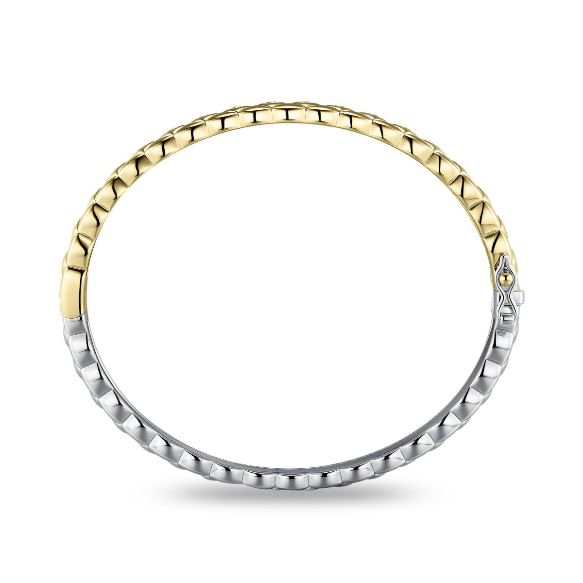 Gisser Bangle Zilver Verguld Bicolor Zirkonia Wit – SB35Y/8 – foto 4