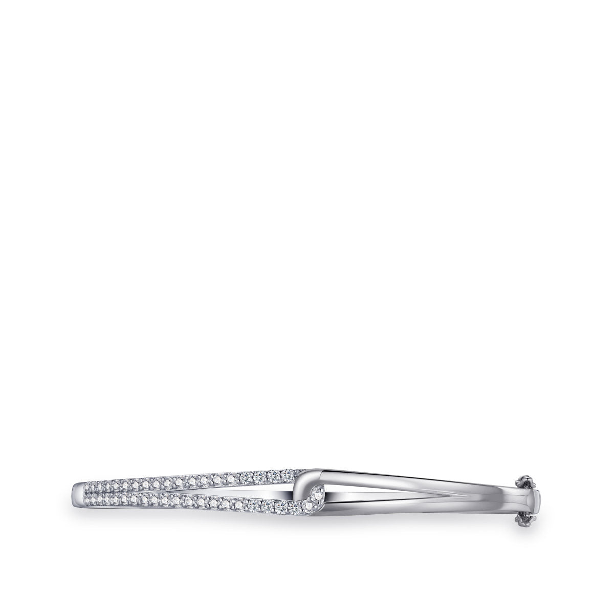 Gisser Bangle Zilver Gerhodineerd Zirkonia Wit – SB36 – foto 2