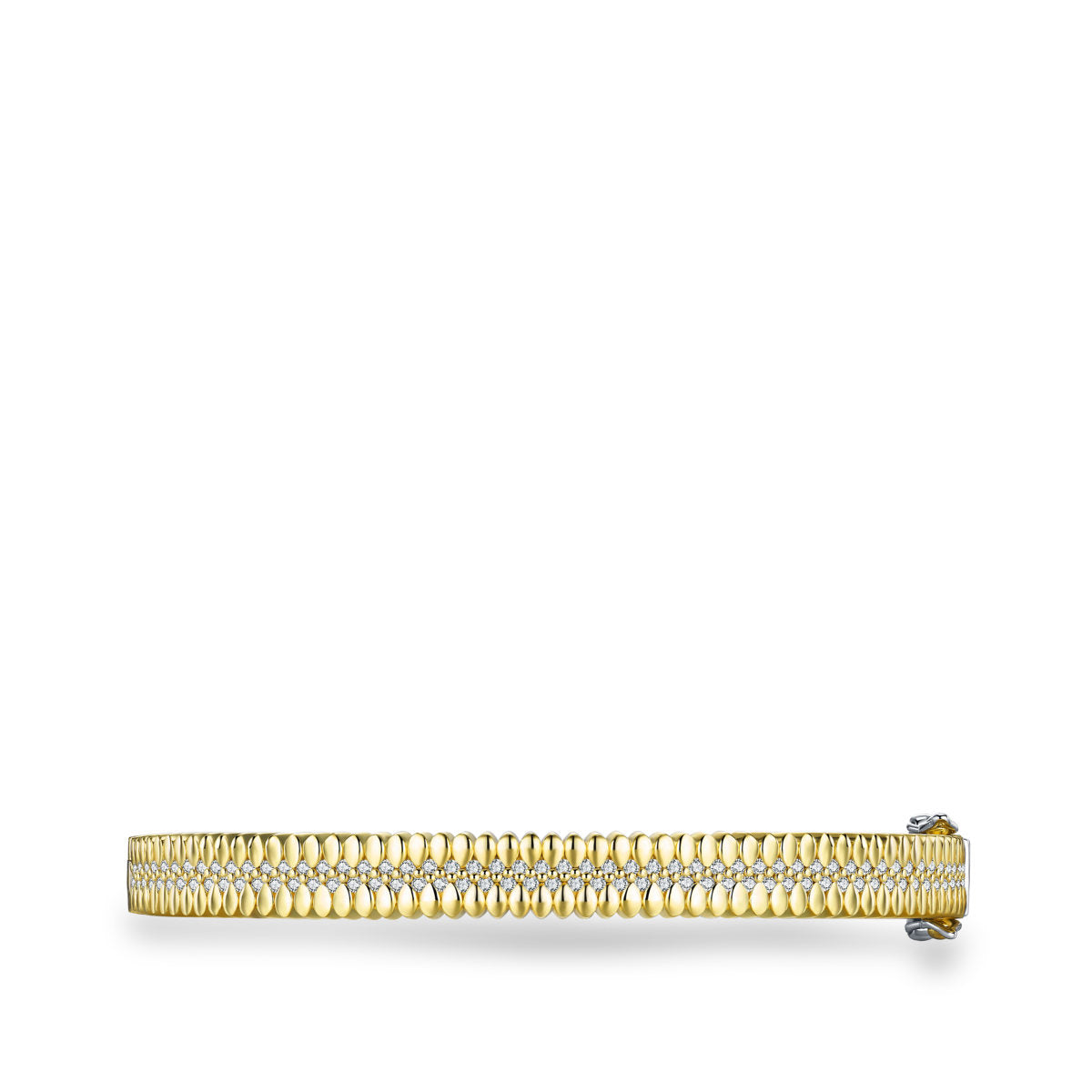 Gisser Bangle Zilver Verguld Bicolor Zirkonia Wit – SB37Y – foto 2
