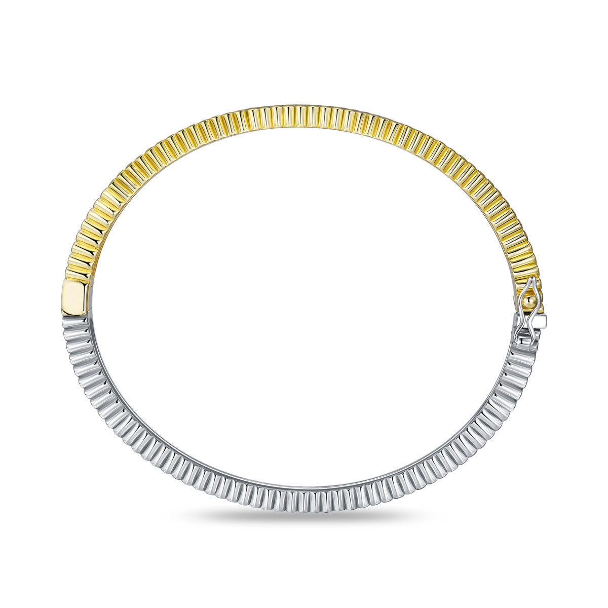 Gisser Bangle Zilver Verguld Bicolor Zirkonia Wit – SB37Y – foto 4
