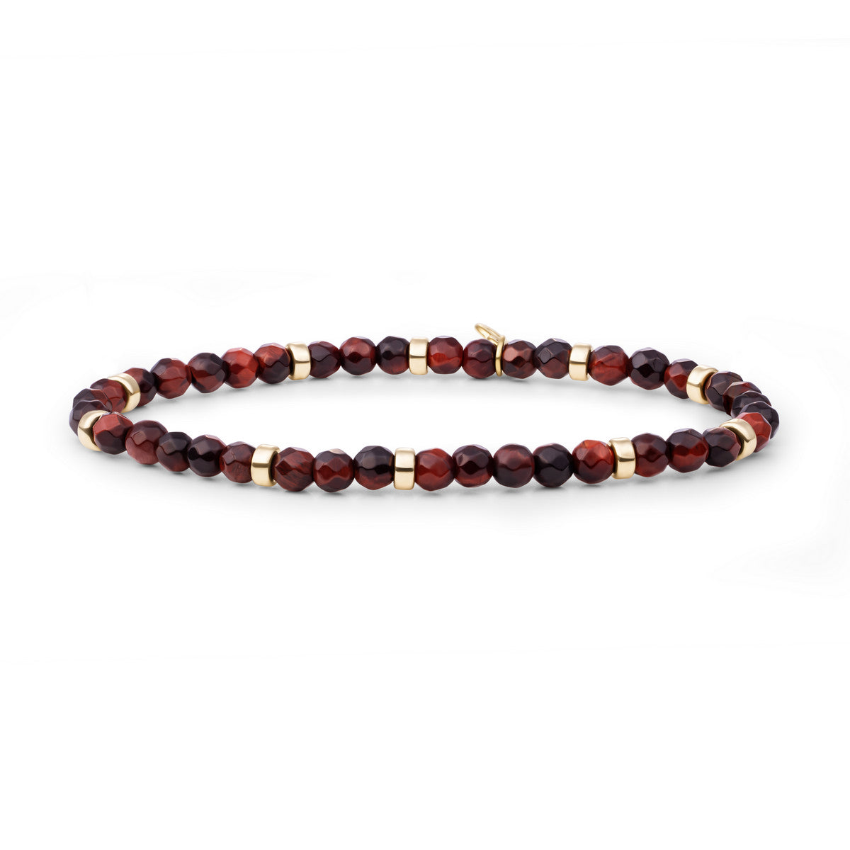 Sparkling Jewels Armband Roundel Interstellar Rode Tijgeroog SBG-GEM15-MIX-RDL Goudkleurig