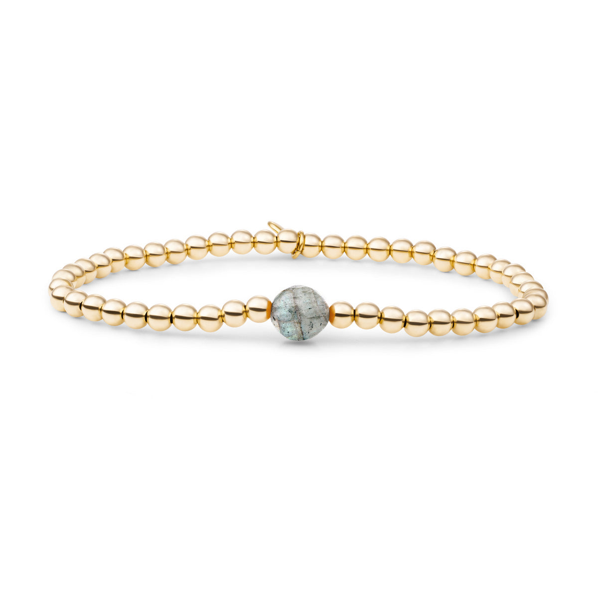 Sparkling Jewels Armband Core 8mm Labradoriet SBG-GEM18-8MM Goudkleurig