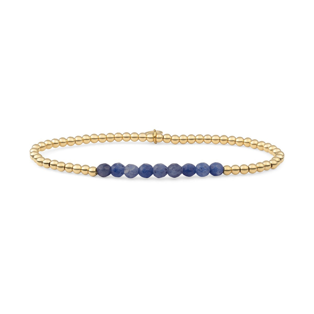 Sparkling Jewels - Armband: Sodalite Universe - Gold 3mm - SBG-GEM20-3MM-LINE, exclusief en kwalitatief hoogwaardig. Ontdek nu!