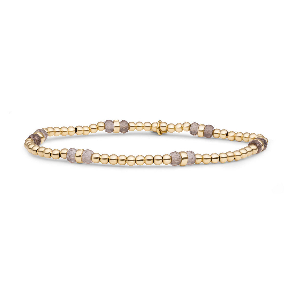 Sparkling Jewels Armband Rookkwarts SBG-GEM23-MIX-DBFCTRDL Goudkleurig