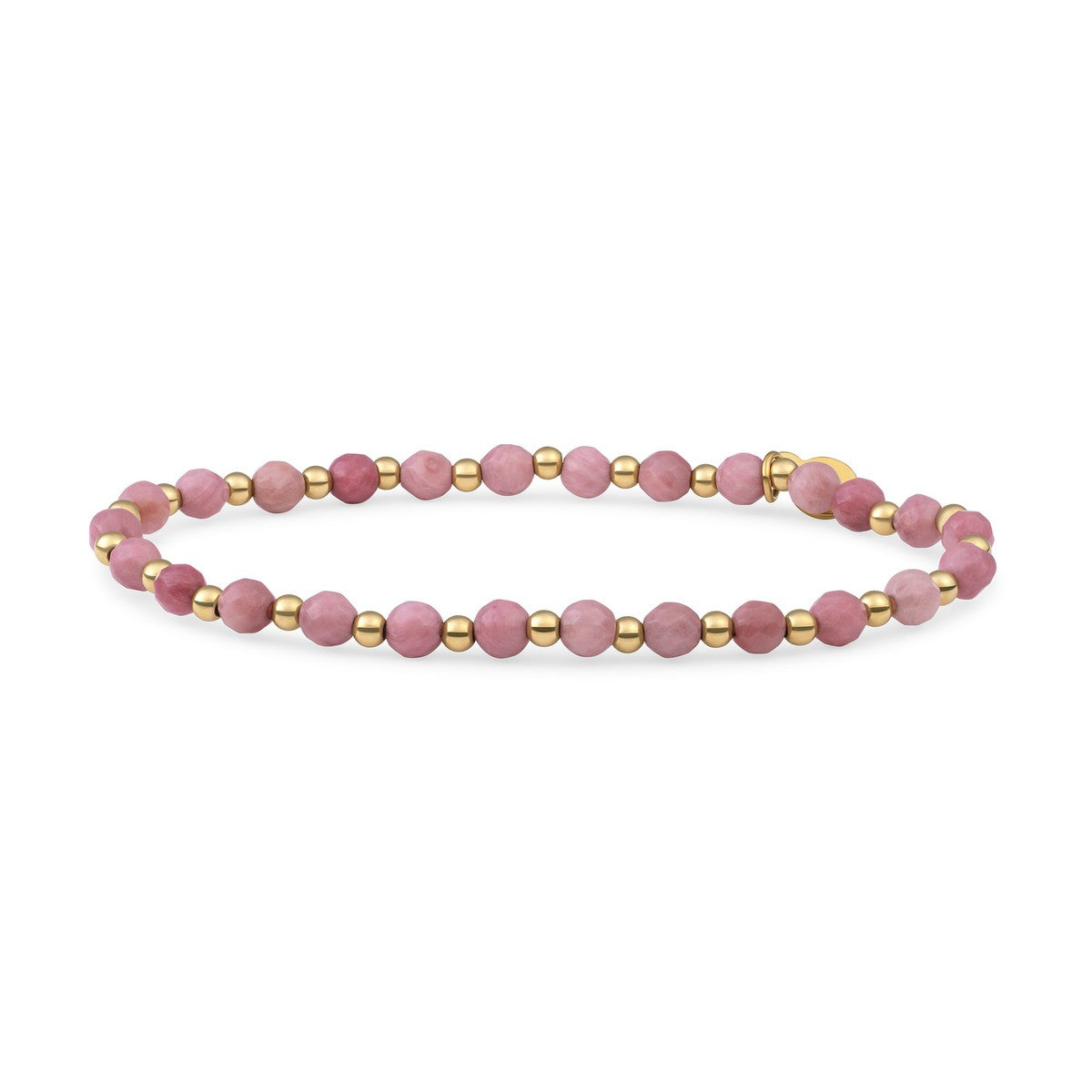 Sparkling Jewels armband Pink Rhodonite Interstellar - Gold 3mm SBG-GEM24-3MM-MIX, exclusief en kwalitatief hoogwaardig. Ontdek nu!