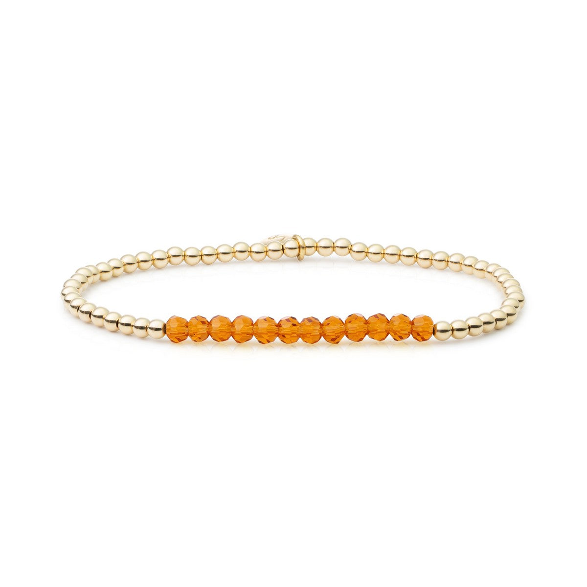 Sparkling Jewels Armband Citrine Quartz Universe - Gold 3mm SBG-GEM38-3MM-LINE - PansiteNederland.nl
