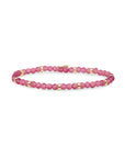 Sparkling Jewels armband Fuchsia Quartz Roundel Interstellar - Gold SBG-GEM51-MIX-RDL