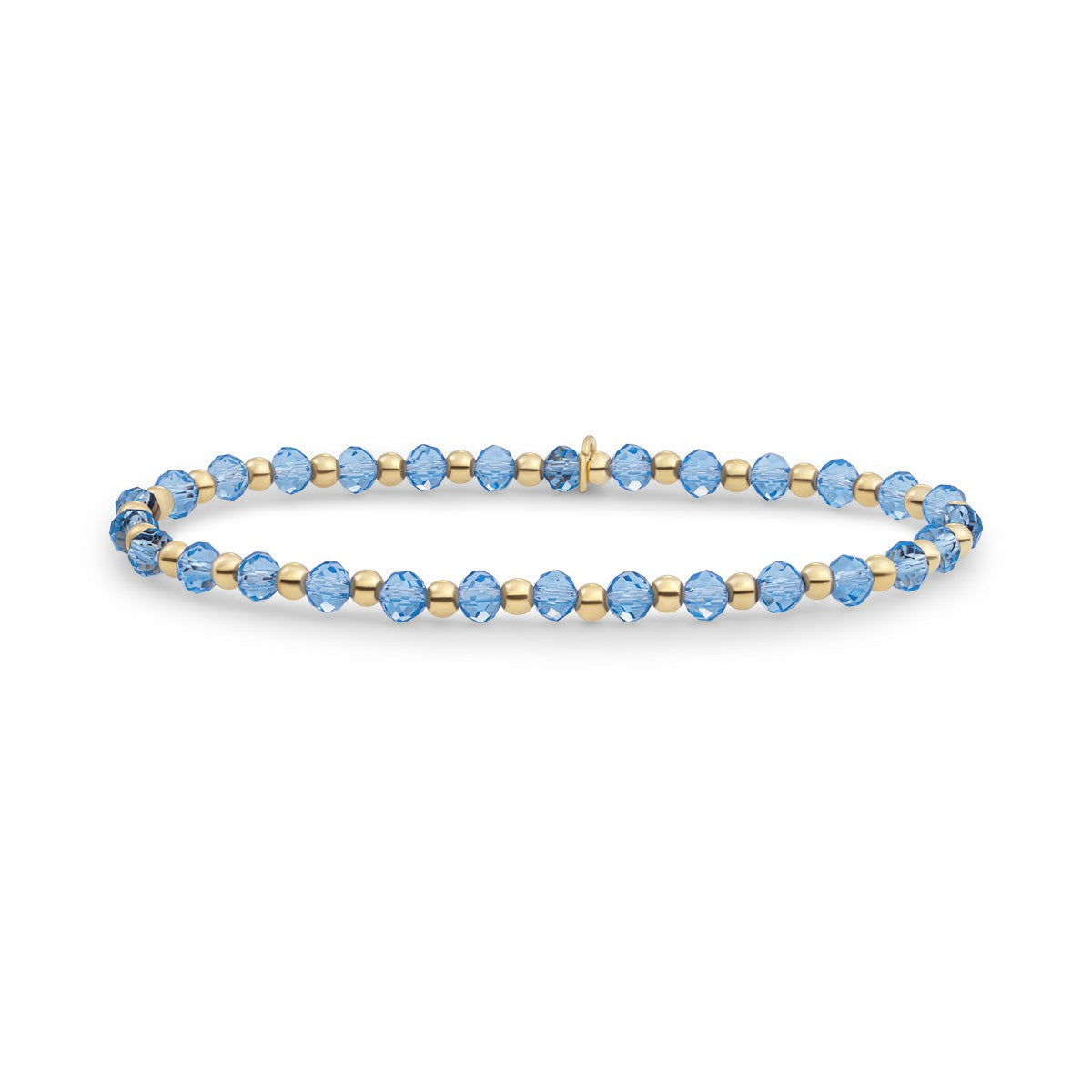 Sparkling Jewels Armband | Aquamarine Interstellar - Gold 3mm SBG-GEM56-3MM-MIX - PansiteNederland.nl