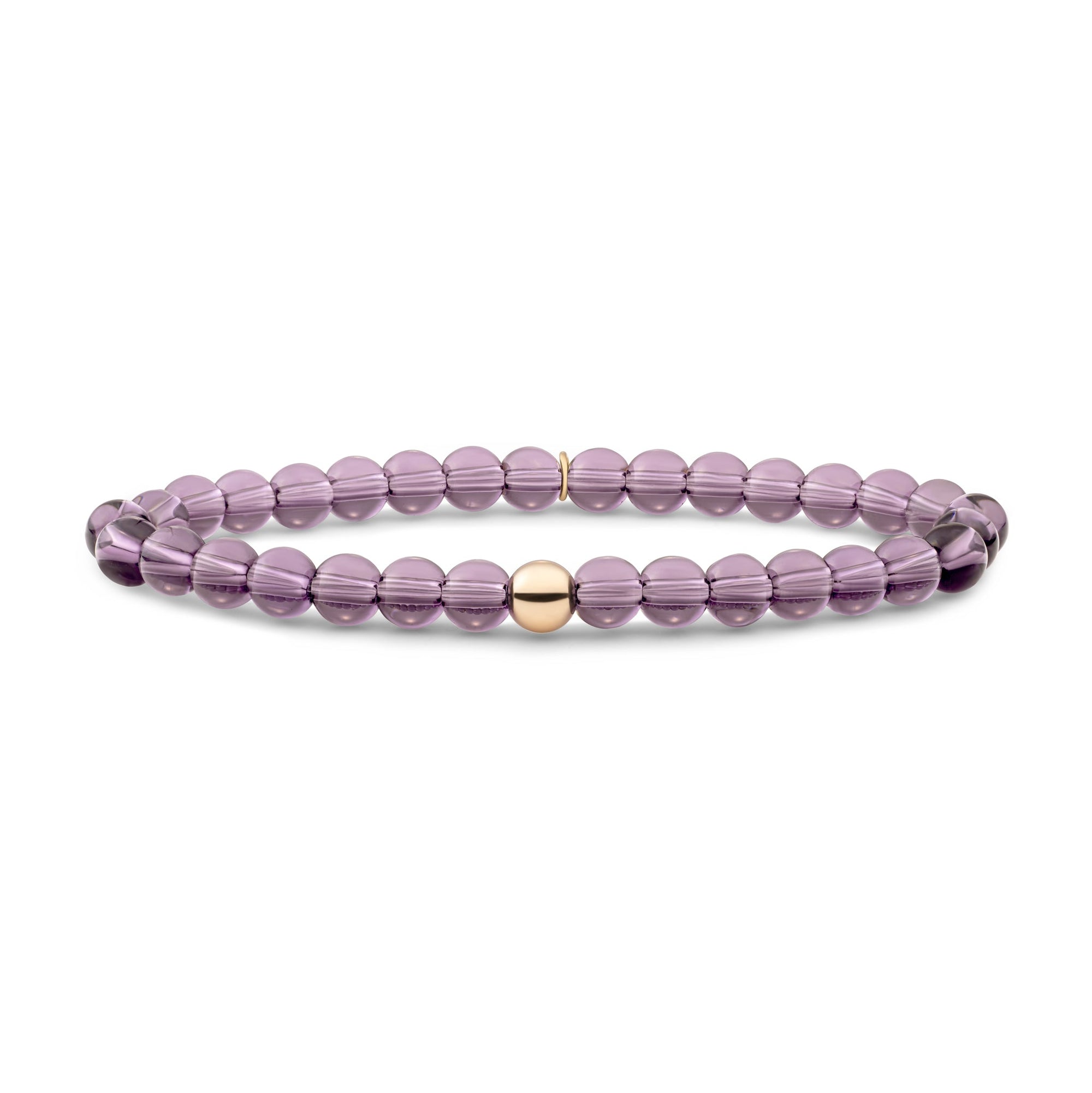 Sparkling Lewels armband Aubergine Quartz Saturn large - Silver - 6mm SB-GEM59-ADD-6MM - PansiteNederland.nl