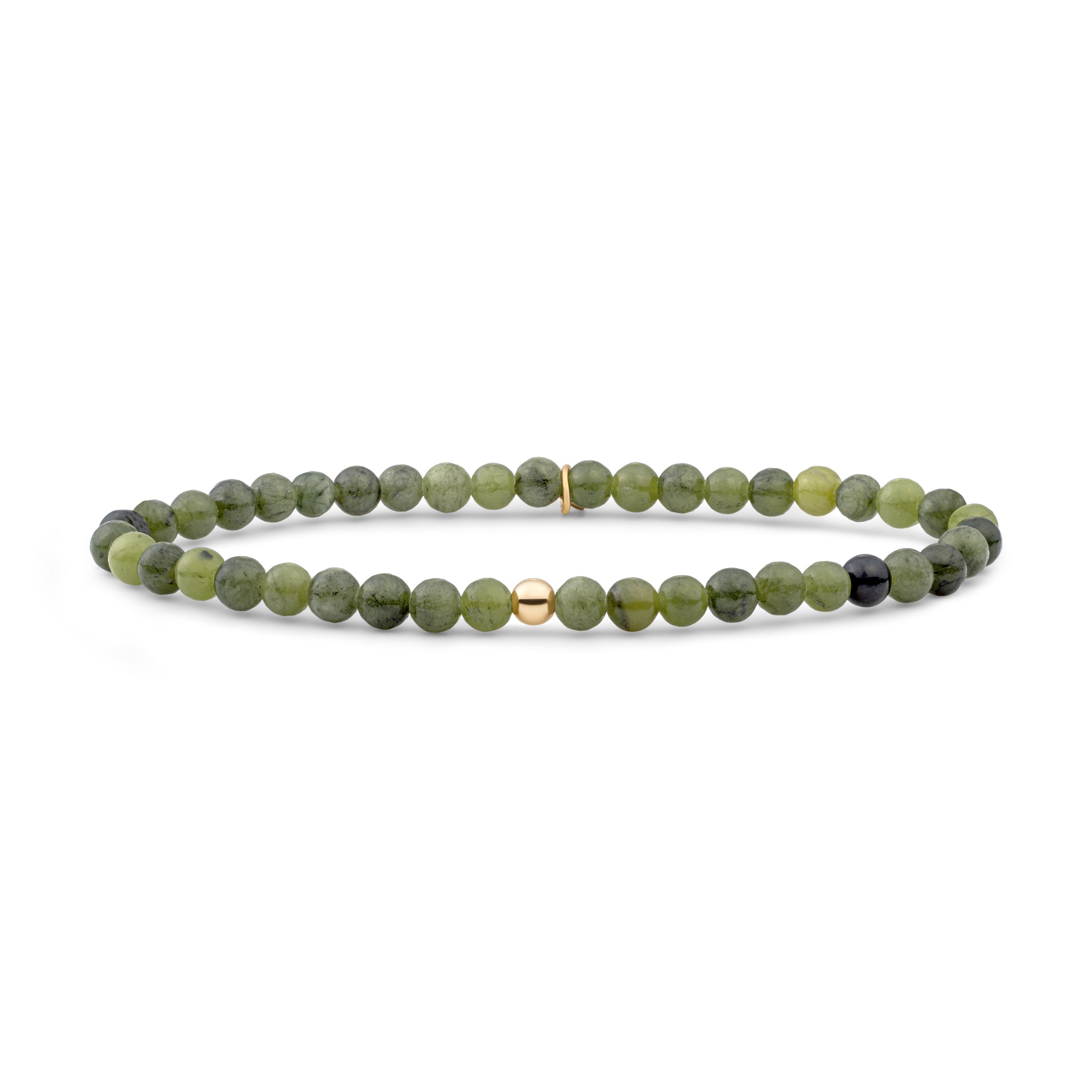 Sparkling Jewels Armband Jade SB-GEM61-ADD-4MM Zilverkleurig