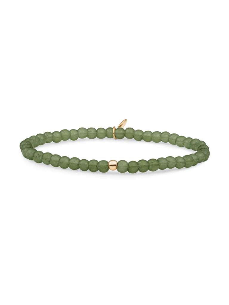 Sparkling Jewels armband Lime Jade Saturn small - Gold - 4mm SBG-GEM64-ADD-4MM - PansiteNederland.nl