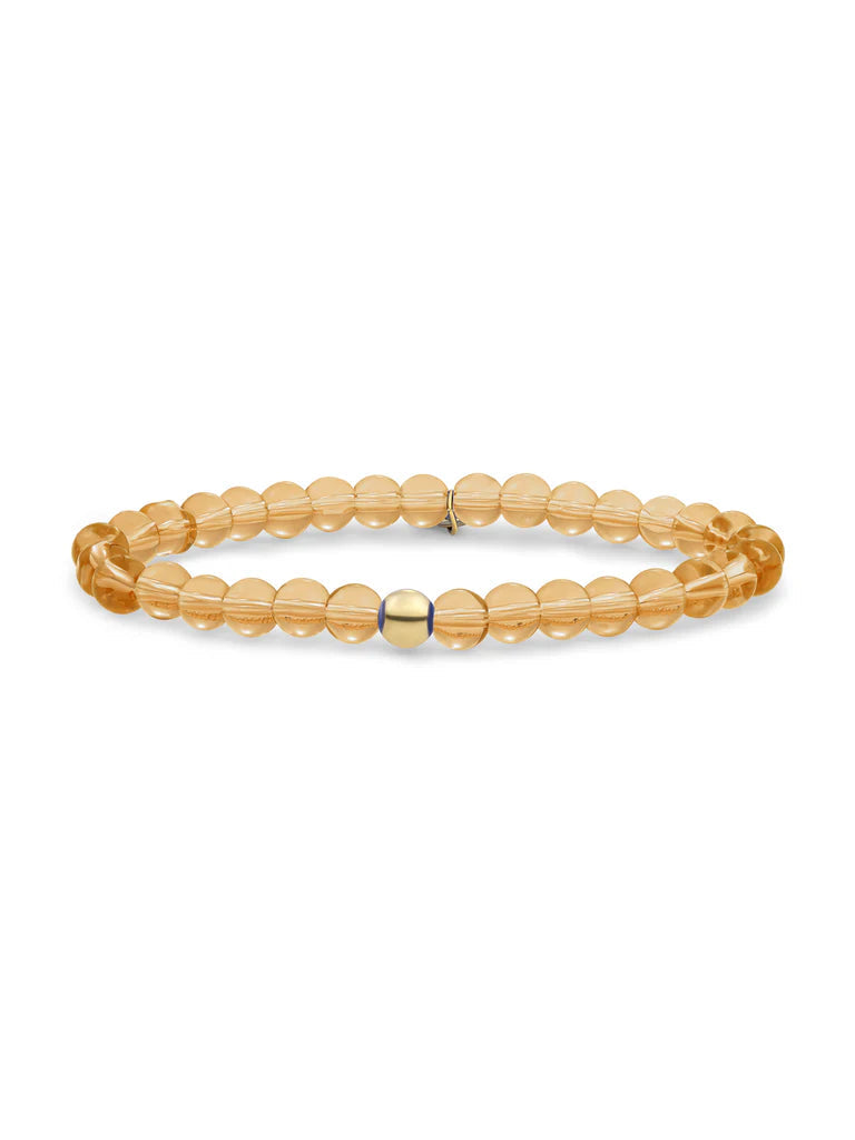 Sparkling Jewels armband Light Gold Citrine Quartz Saturn large - Gold - 6mm SBG-GEM65-ADD-6MM - PansiteNederland.nl