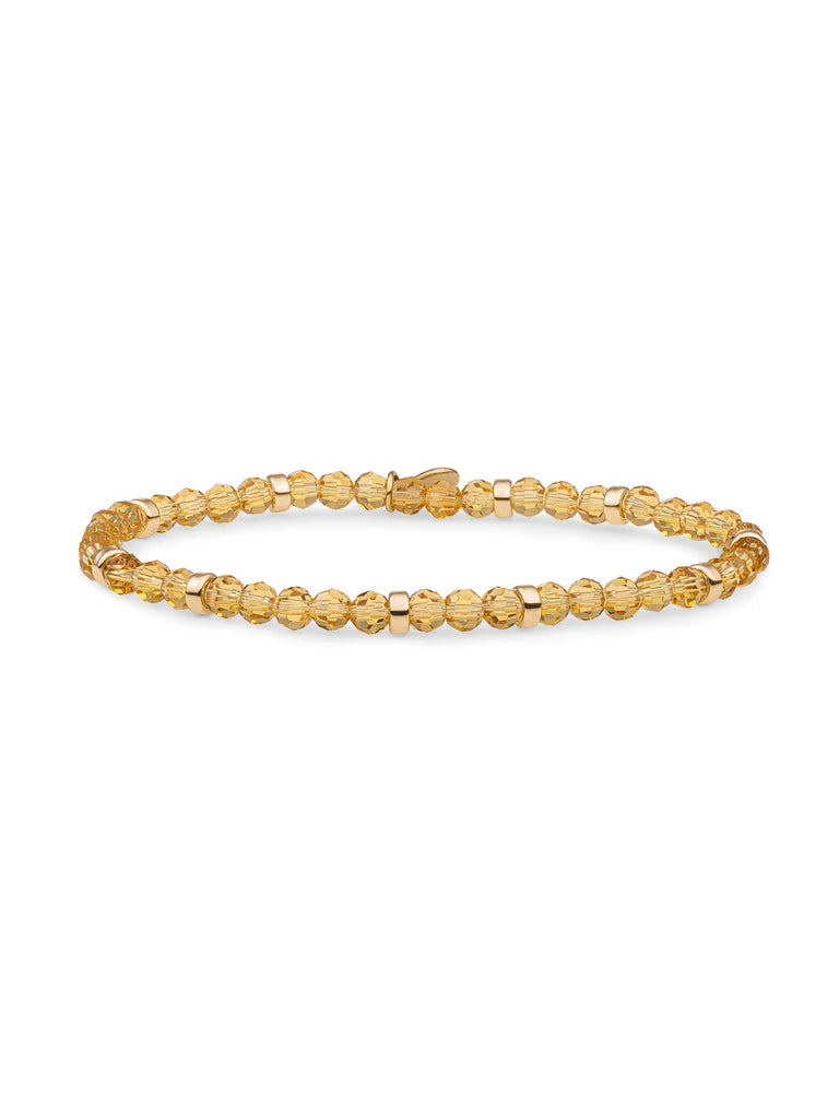 Sparkling Jewels armband Light Gold Citrine Quartz Roundel Interstellar - Gold SBG-GEM65-MIX-RDL - PansiteNederland.nl