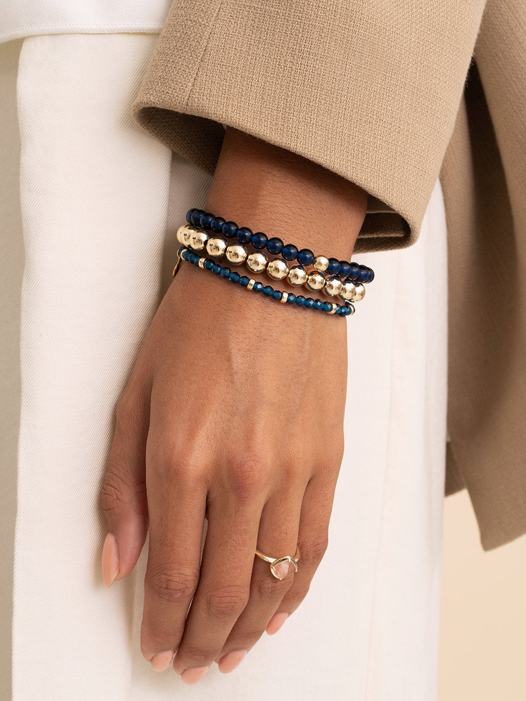 Sparkling Jewels Armband Kwarts SBG-GEM67-MIX-RDL Goudkleurig