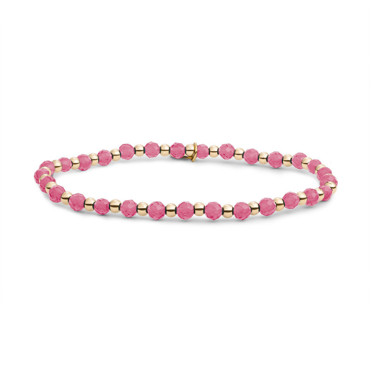 Sparkling Jewels Armband Jade SBG-GEM69-3MM-MIX Goudkleurig
