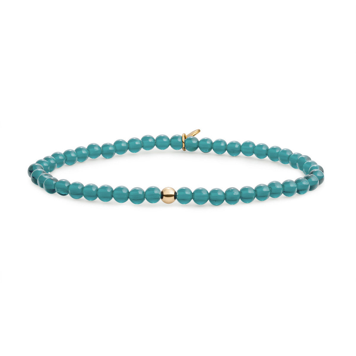 Sparkling Jewels Armband Turkoois SBG-GEM70-ADD-4MM Goudkleurig