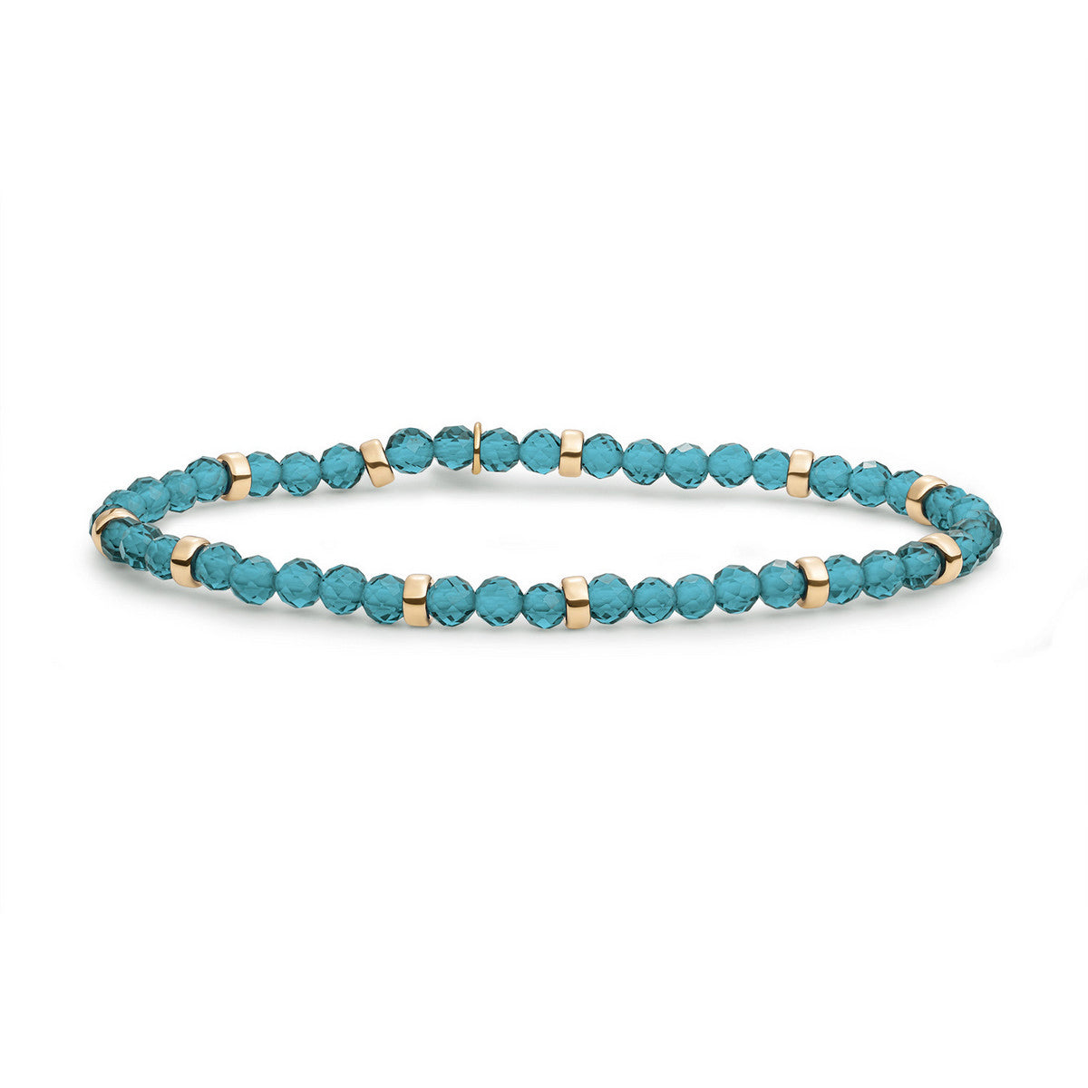 Sparkling Jewels Armband Turkoois SBG-GEM70-MIX-RDL Goudkleurig