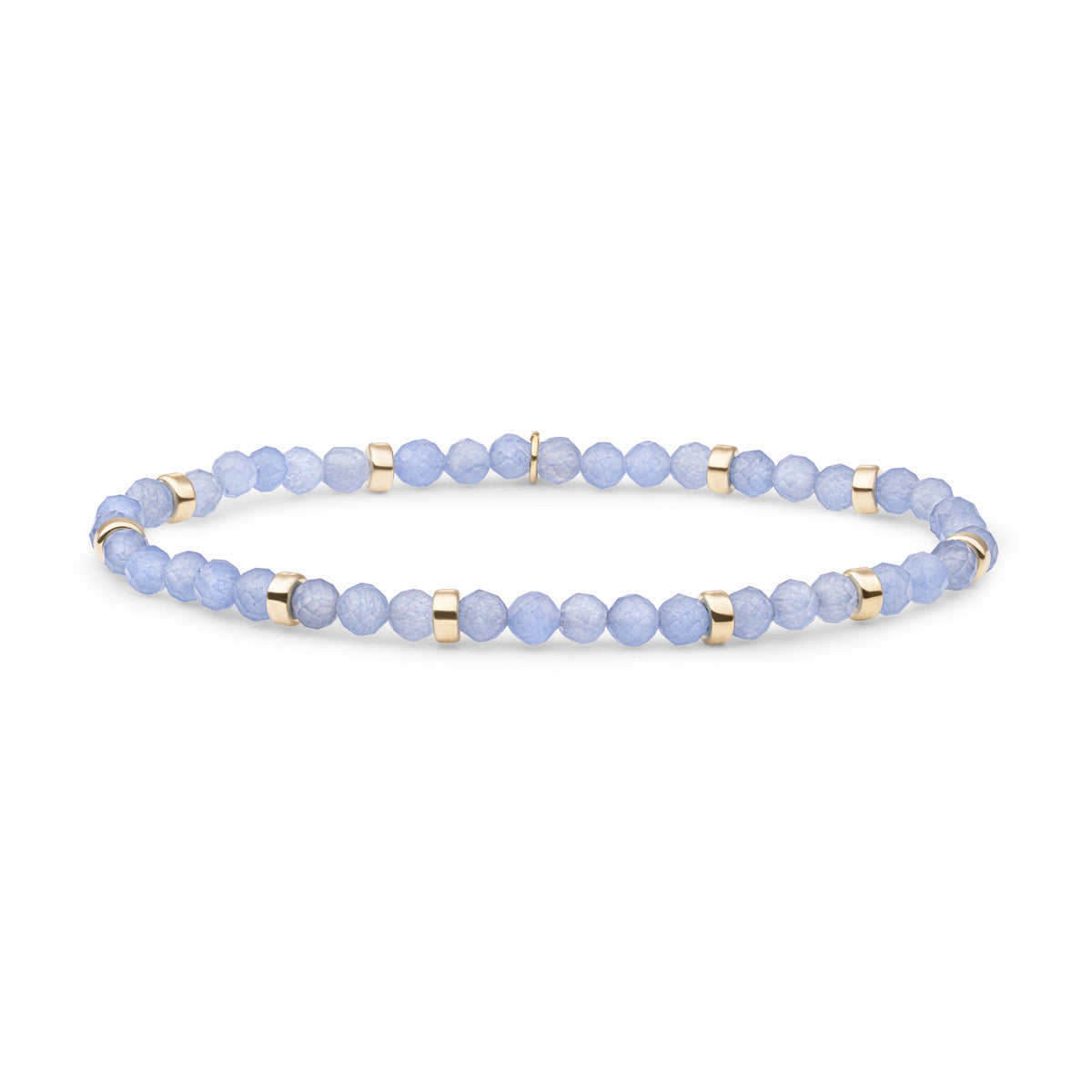 Sparkling Jewels Armband Roundel Interstellar Ice Blue Kwarts SB-GEM72-MIX-RDL Zilverkleurig