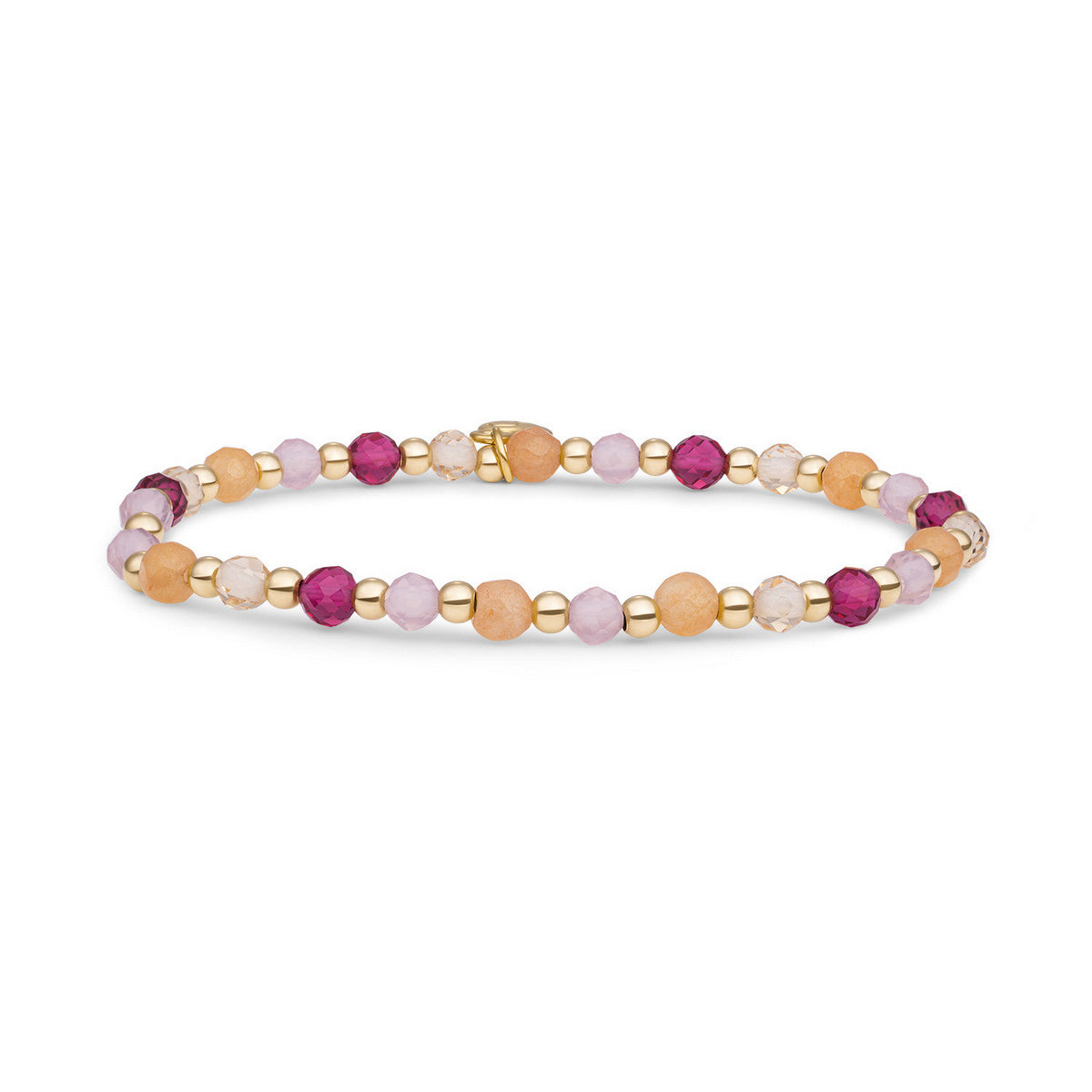 Sparkling Jewels Armband Multi Gem Interstellar - Gold - 3mm SBG-MULTI03-3MM-MIX Goudkleurig
