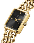 Rosefield horloge SBGSG-O77 Octagon XS Double Chain Studio Edition Black Gold - PansiteNederland.nl