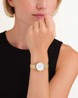 Rosefield horloge SEWGSG-SE02 Small Edit White MOP Half-Moon Steel Gold - PansiteNederland.nl