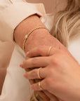 Sparkling Lewels armband Heart Disc Gold - White CZ SB-G-4MM-HEART - PansiteNederland.nl