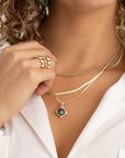Sparkling Jewels hanger Labradorite Cushion Cut Amulet - Gold SPG32-G18 - PansiteNederland.nl
