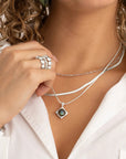 Sparkling Jewels hanger Labradorite Cushion Cut Amulet - Silver SP32-G18 - PansiteNederland.nl