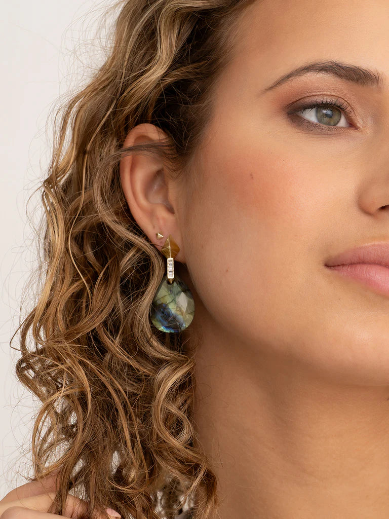 Sparkling Jewels Oorringen Pyramid Edge Studs - Gold EAG42 - PansiteNederland.nl